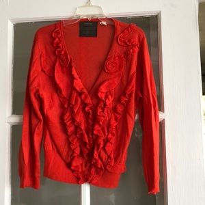 Ruffle cardigan